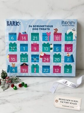 BARK Rudolph Red, Teal & Blue Holiday Advent Dog Treats